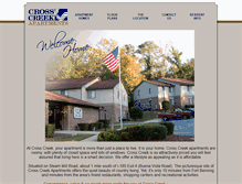 Tablet Screenshot of crosscreekapartments.com
